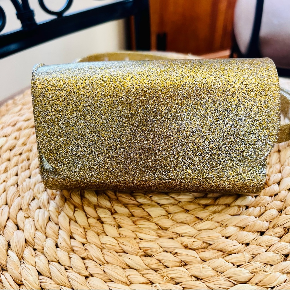 Melissa Gold Glitter Jelly Adjustable Fanny Pack - O/S - Picture 2 of 4